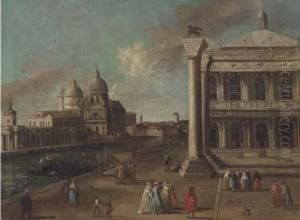 The Piazzetta, Venice, Looking 
Towards The Libreria And Theentrance To The Grand Canal, With The Dogana
 And Santa Maria Dellasalute by Johann Richter