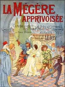 Poster advertising La Megere Apprivoisee