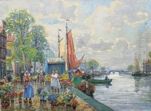 A Flower Market In Amsterdam