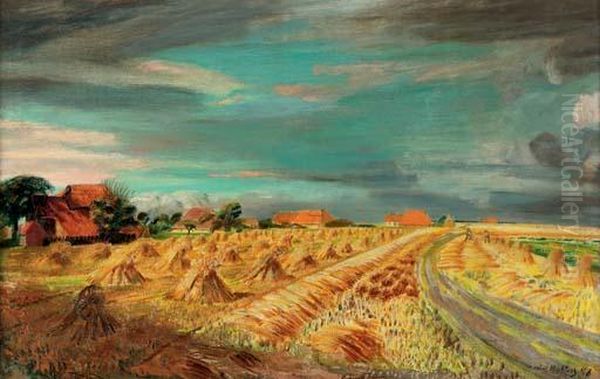 Farmers Working The Cornfield - view 1