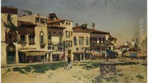 Plaza De Venecia by Martin Rico y Ortega