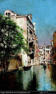 Oleo Sobre Lienzo Firmado.
Cosecho Rico Gran exito Con Estas Representaciones De La Ciudad De Los
Canales, Vendiendolas En Paris Y A Coleccionistas Norteamericanos. El
Viaja A Venecia En La Decada De Los 70, Impresionado Por Esa Ciudad,
Procurara by Martin Rico y Ortega