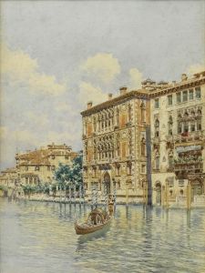 Venice, View Of A Canal by Martin Rico y Ortega