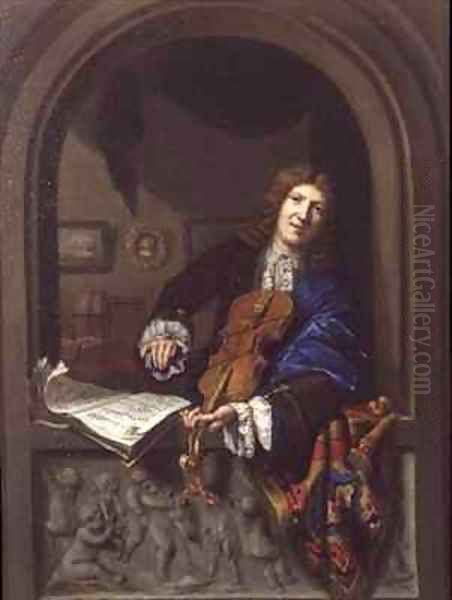 Portrait of a Man Playing the Violin - view 1