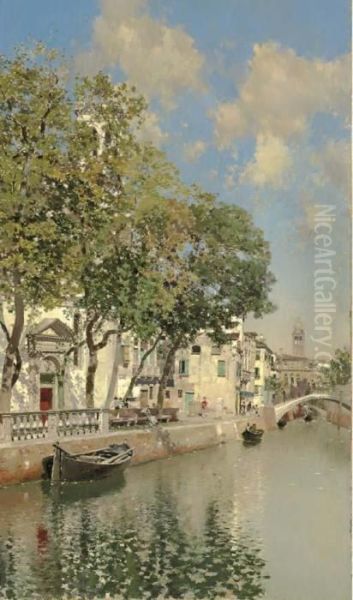 Gondolas On A Canal, Venice - view 1