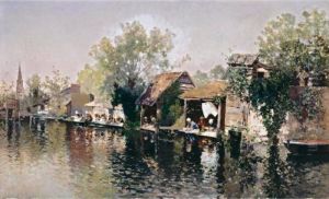 Lavanderas (washerwomen) by Martin Rico y Ortega