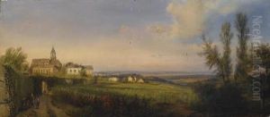 Vue De L'eglise De Mareil-marly by Francois Edme Ricois
