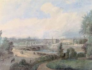 View Of The Place De La Concorde by Francois Edme Ricois