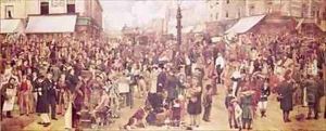 A London Street Scene by Lydia Dreams