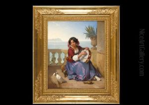 La Joueuse De Tambourin by August Riedel