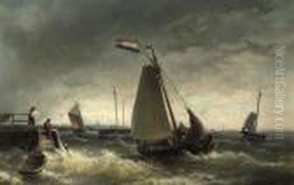 Sailing Vessel 'de Hoop' On Choppy Waters - view 1