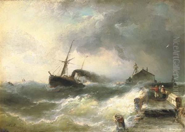 The Arrival Of The Steamship - view 1