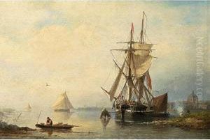 Shipping In An Estuary by Nicolaas Riegen