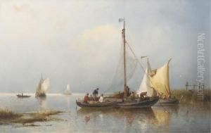 A Calm: Fishermen Inspecting Their Catch by Nicolaas Riegen