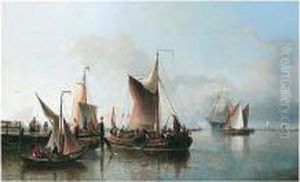 Uitladen Van De Vangst (unloading The Catch) by Nicolaas Riegen