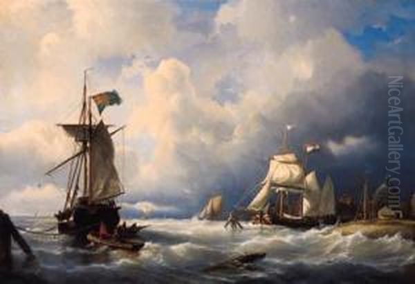 A Barque Mooring Near Amsterdam - view 1