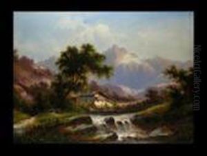 Wasserfall Im Gebirge Wasserfall Im Gebirge