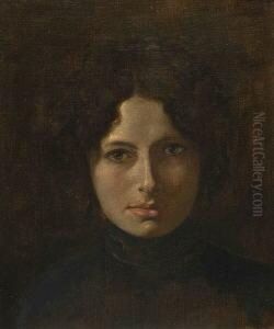 Damenportrat. by August Rieper