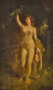 Nymphe Mit Tambourin by Leon Louis Antoine Riesener