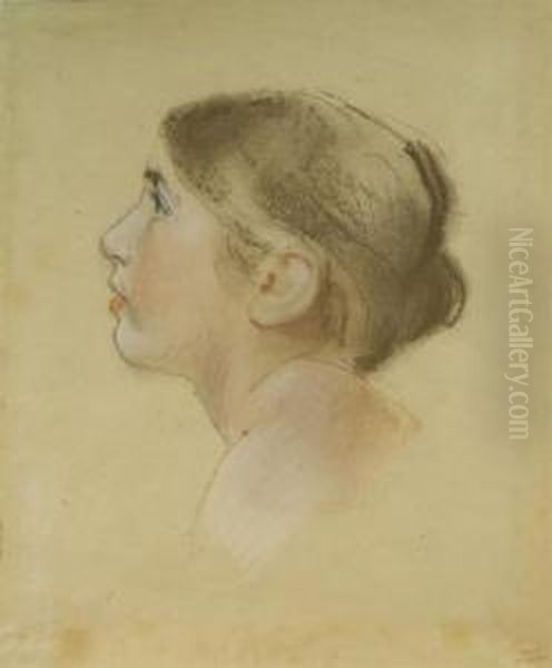 Portrait Of A Girl In Profile - view 1