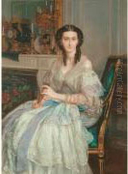 Portrait Presume De La Duchesse D'albes, Circa 1858 - view 1