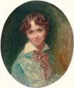 Portrait Presume D'une Des Filles De L'artiste, Louise by Leon Louis Antoine Riesener