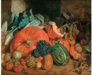 Nature Morte Aux Potirons, 1838 (ou 30?) by Leon Louis Antoine Riesener