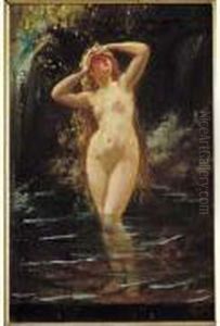 Une Baigneuse by Leon Louis Antoine Riesener