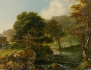 Flusslandschaft by Heinrich Rieter