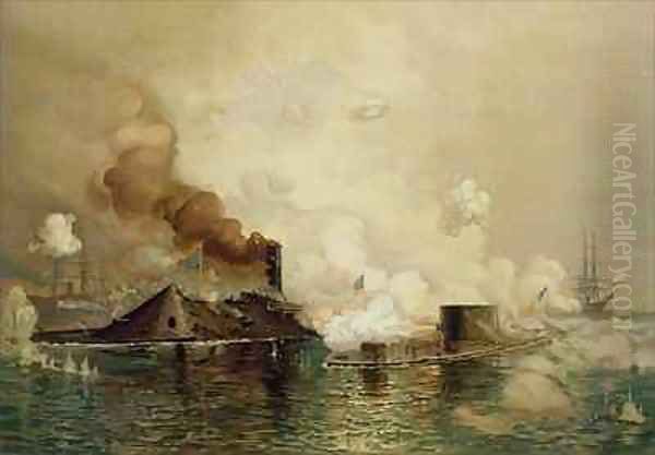The Monitor and the Merrimac the First Fight between Ironclads in 1862 - view 1