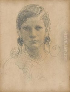 Volto Di Fanciulla by Arturo Rietti