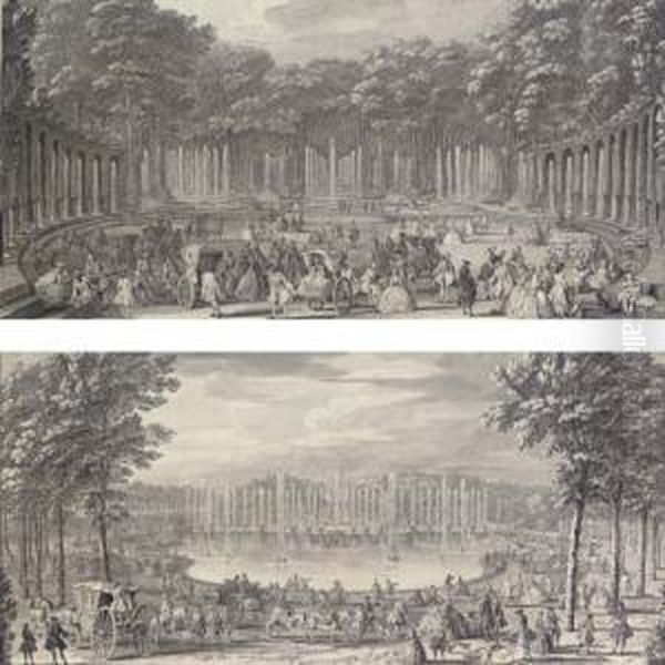 Le Theatre D'eau; And Le Bassin De Neptune - view 1