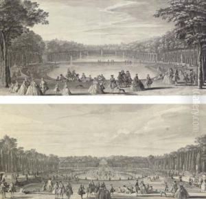 L'ile Royale Et Le Bassin Du 
Miroir; And Vue Du Bassin De Latone Prise Du Bord De La Terrasse by Jacques Rigaud