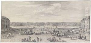 Vue Des Ecuries De Versailles Prise De La Seconde Grille by Jacques Rigaud