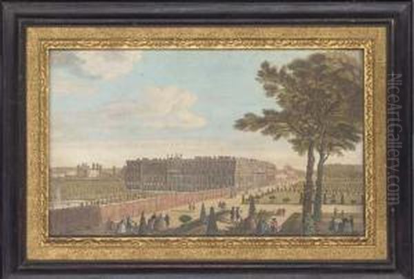 A View Of The Royal Palace Of Hampton Court, By N.parr - view 1