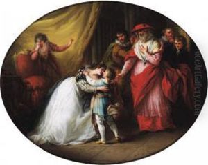 The Queen Dowager Of England,
Widow Of Edward Iv, Delivering Her Son, The Duke Of York, To The
Cardinal by John Francis Rigaud