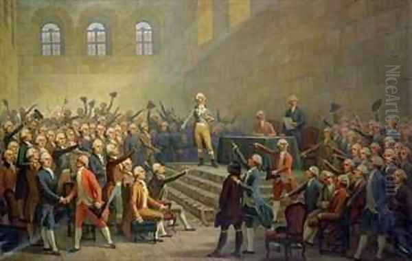 Assembly of the Three Orders of the Dauphin received at Vizille Castle by Claude Perier 1742-1801 on 21 July 1788 - view 1