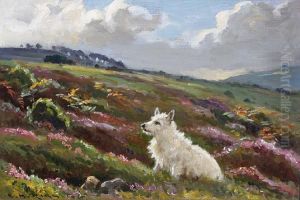 'cappie' - A West Highland Terrier by Ernest Higgins Rigg