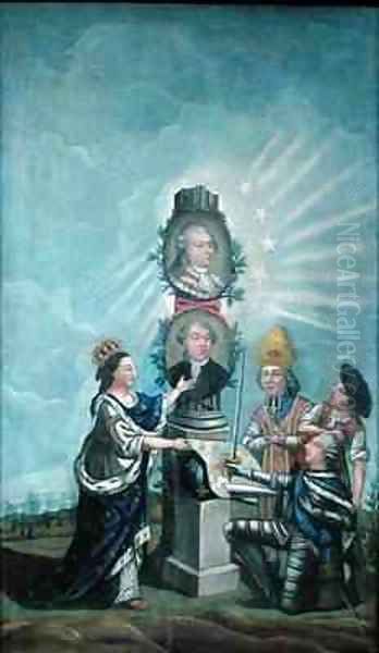 France Receiving the Wishes of the Nation from the Three Orders and presenting them to Louis XVI and Jacques Necker - view 1