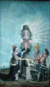 France Receiving the Wishes of the Nation from the Three Orders and presenting them to Louis XVI and Jacques Necker
