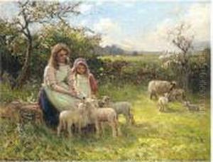 Feeding The Lambs by Ernest Higgins Rigg