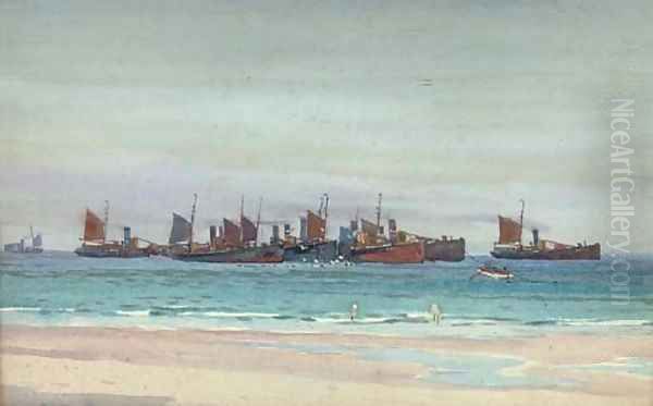 The Scarborough fishing fleet - view 1