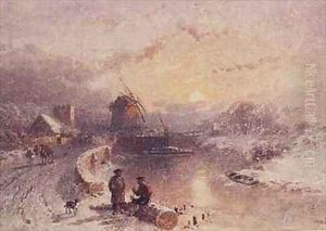 Winter Landscape Sunset