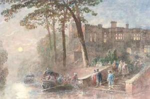 Leaving the party by boat by George Haydock Dodgson
