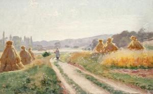 A Walk Through The Haystacks by Albert Gabriel Rigolot