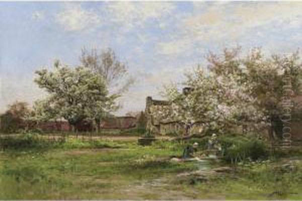 Laundresses In Spring - view 1