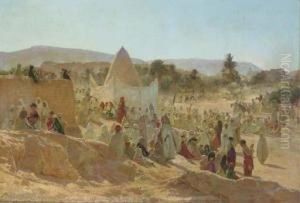 Villagers In The Desert