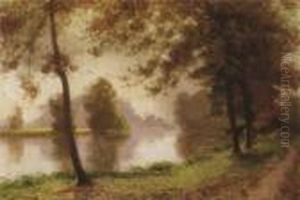 River Landscape by Albert Gabriel Rigolot