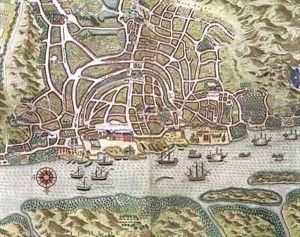 Map of the City and Portuguese Port of Goa India 2
