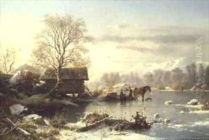 The Frozen Lake by Johannes Bartolomaus Duntze